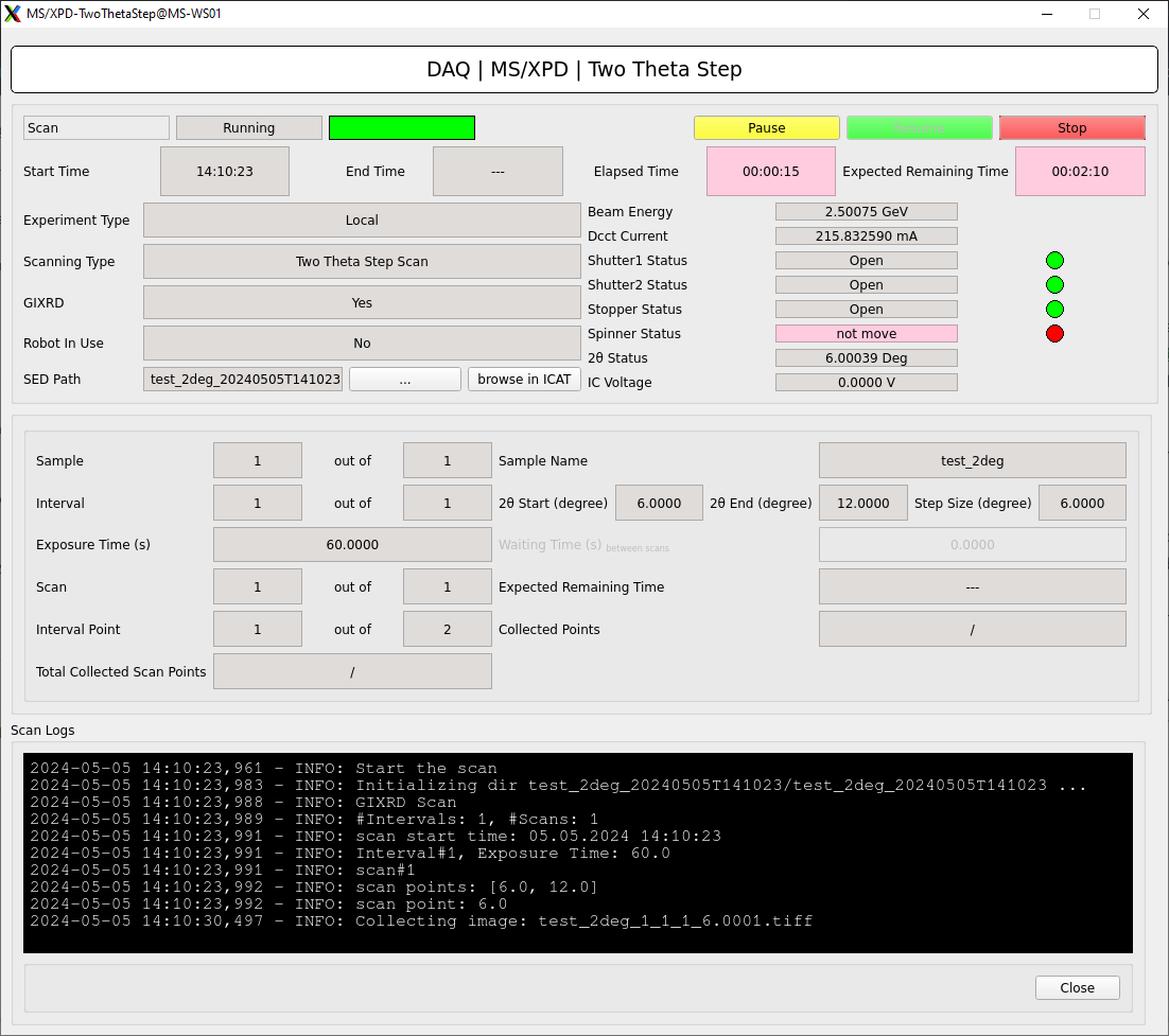 TwoThetaStep visualization UI